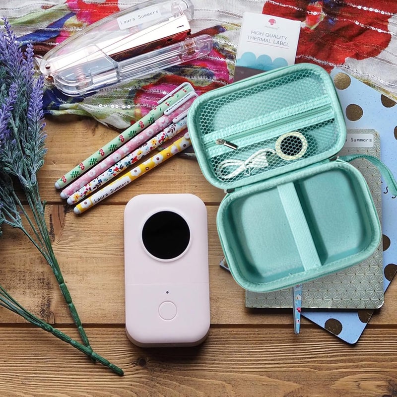 ILouxNei Case Compatible with Phomemo D30, Phomemo D35, NIIMBOT D11, SUPVAN E10 Label Maker, Portable & Durable Storage for D30 Printer Green Case - Image 5